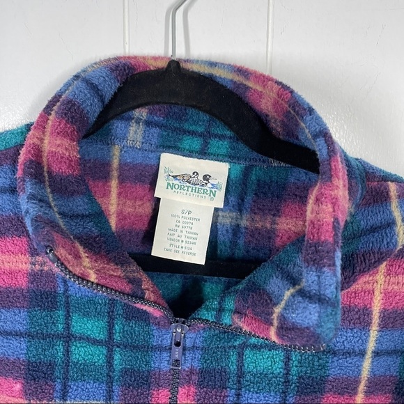 Northern Reflections Blue and Pink Plaid Long Sleeve Shacket Small - Picture 6 of 7
